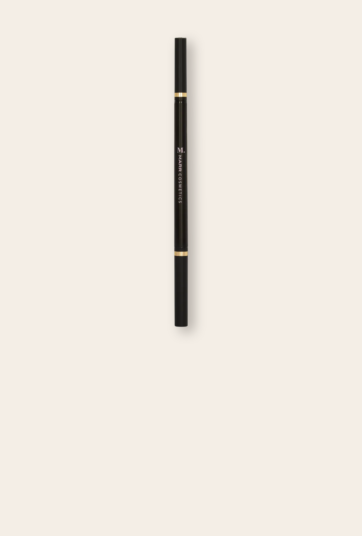Het MARR Perfect Brow Pencil, staand op een linnenkleurig vlak.